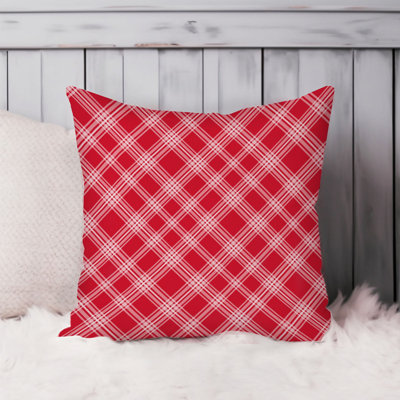 Abstract Red Plaid Pattern I Modern