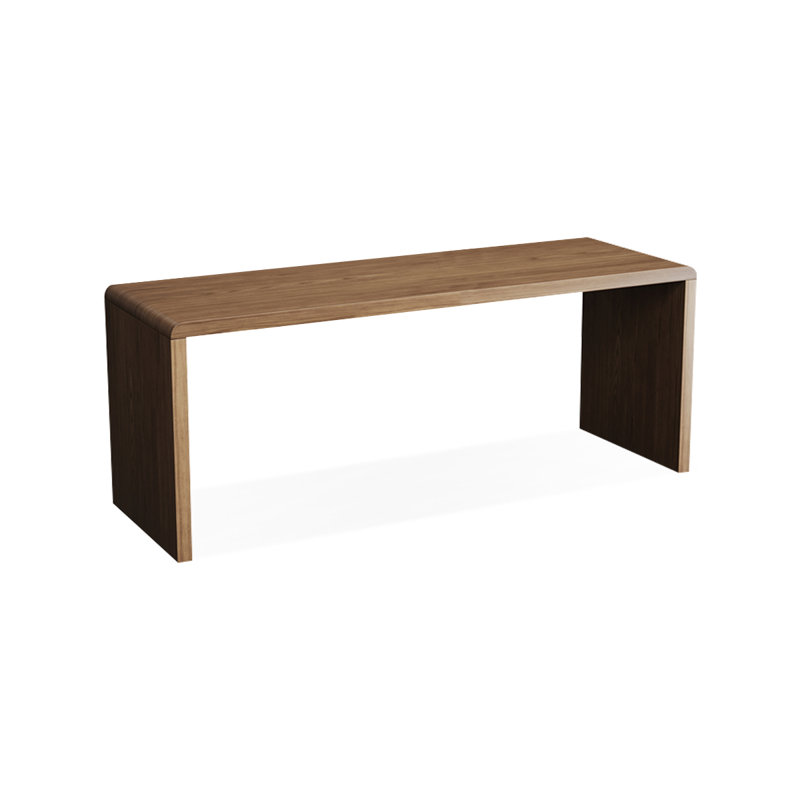 Brown Rectangular Solid Wood desk, 29.53" H x78.74" W x 23.62" D