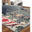 Hand Knotted Wool Geometric Area Rug in Blue/Beige/Red-1759741810
