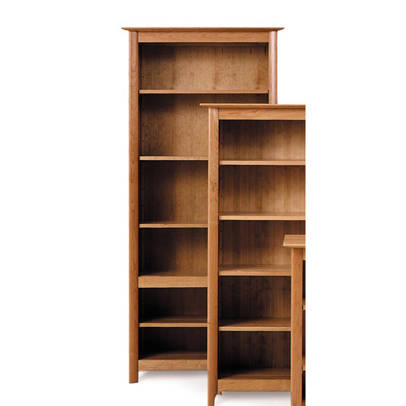 Sarah 34" W Solid Wood Standard Bookcase, Natural Cherry, Conventional, 72.88" H x 34" W x 16" D