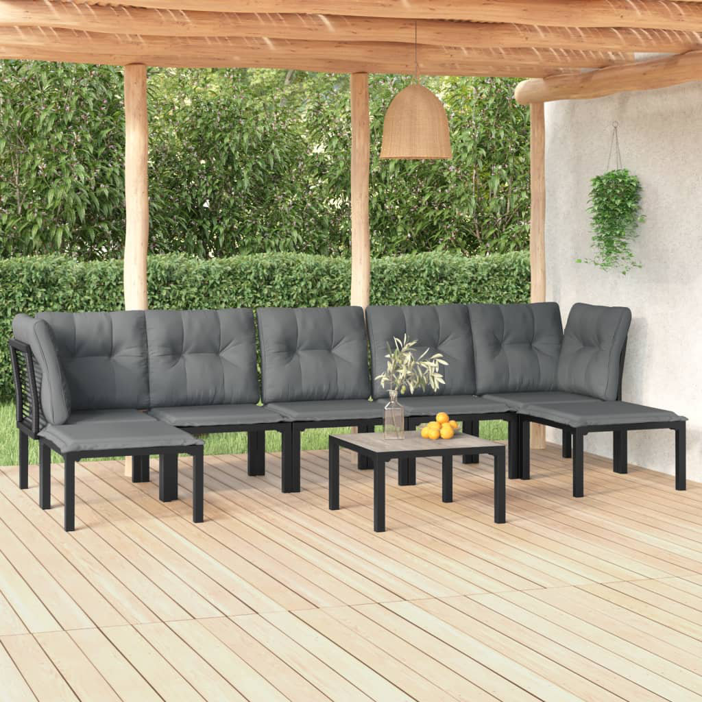 7-Sitzer Lounge-Set Kyzah aus Polyrattan