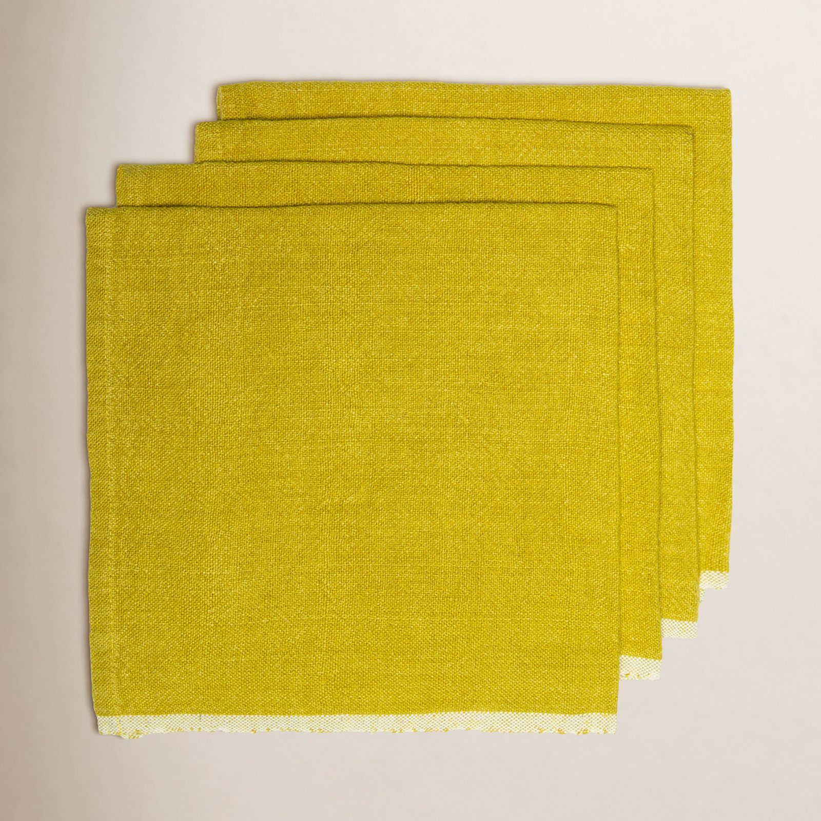 Soren Reversible Linen Napkin, Lime