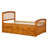 Herminio Solid Pinewood Twin Bed Frame with Drawers and Slat Support Storage Bed-378988659