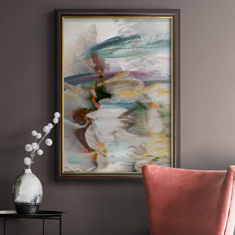 Mouvement abstrait I, toile encadrée de qualité supérieure - prête à être accrochée, H 20 po x l 16 po x P 1 po