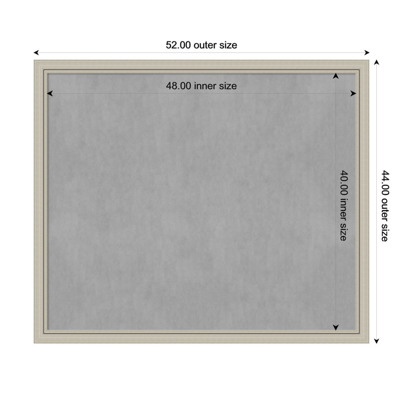 Tableau d'affichage mural en bois magnétique, 44" H x 52" W
