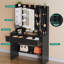 Breasha Black Dressing Table with Mirror