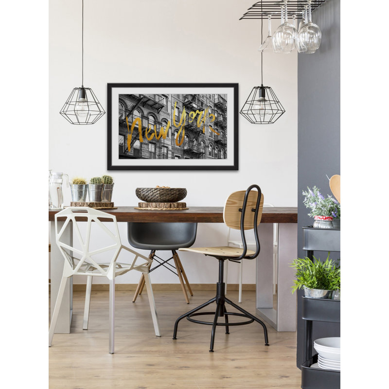 NY Suburbs - Single Picture Frame Print, 30 cm H x 46 cm W x 4cm D