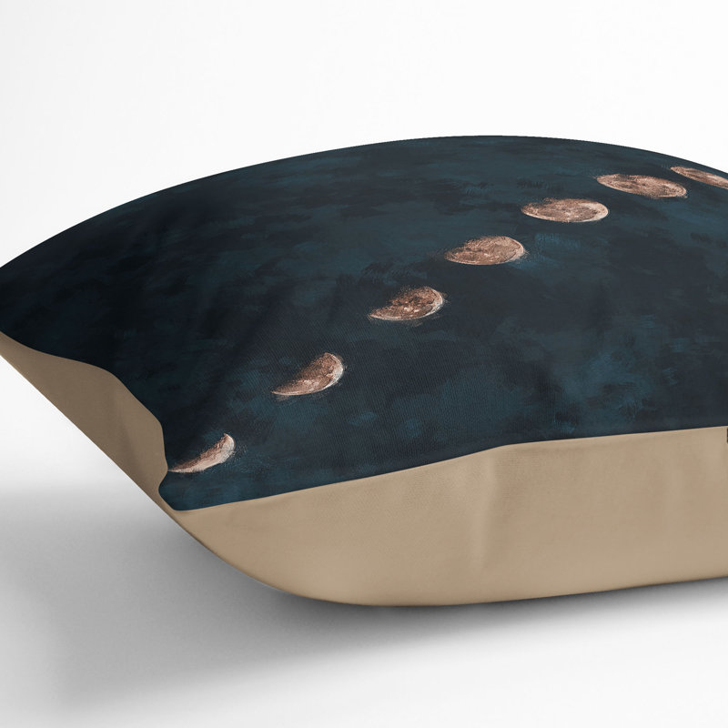Story of the Moon Cushion with Filling, 55cm H x 55cm W x 20cm D, Stone