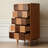 Retro Accent Cabinet With Texture Solid Wood Accent Chest