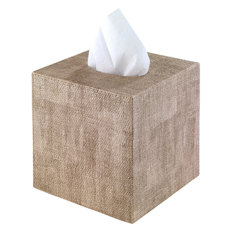 Luster Tissue Box Cover, Sand