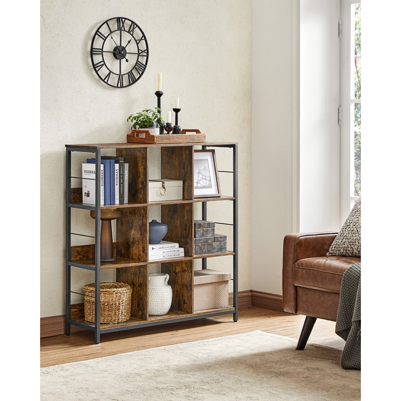 Weirsky 103.1cm H x 100cm W Standard Bookcase, Black