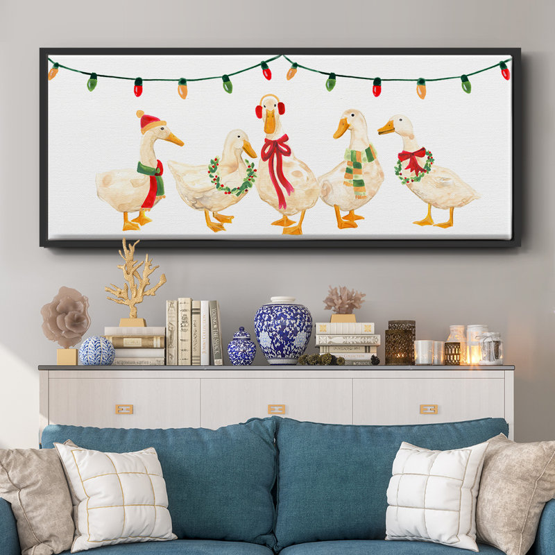 Merry Quackmas Collection D-, toile encadrée, H 8 po x l 20 po