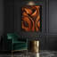 Art abstrait sur toile brune, formes abstraites 93-2008171409