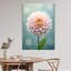 Art mural rétro en verre trempé Dahlia-184138496