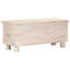Boîte de rangement en bois d'acacia massif blanc 43,3 po x 15,7 po x 17,7 po