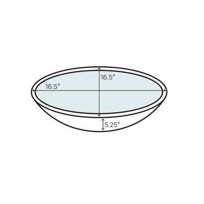 Forum Ceramic Circular Vessel Bathroom Sink with Overflow