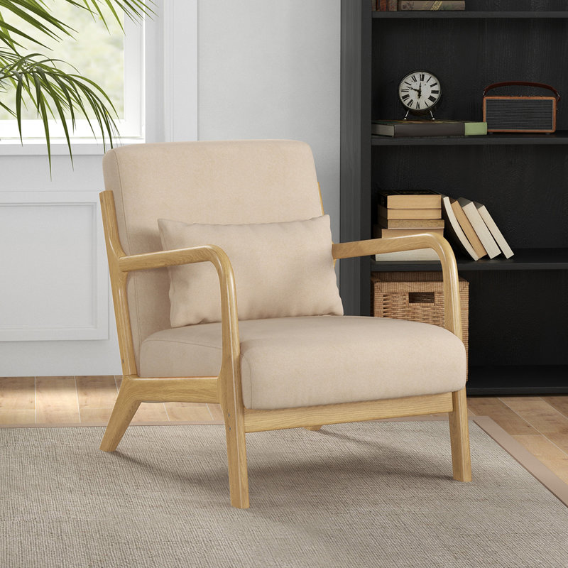 Fauteuil Katriena, 100 % polyester beige