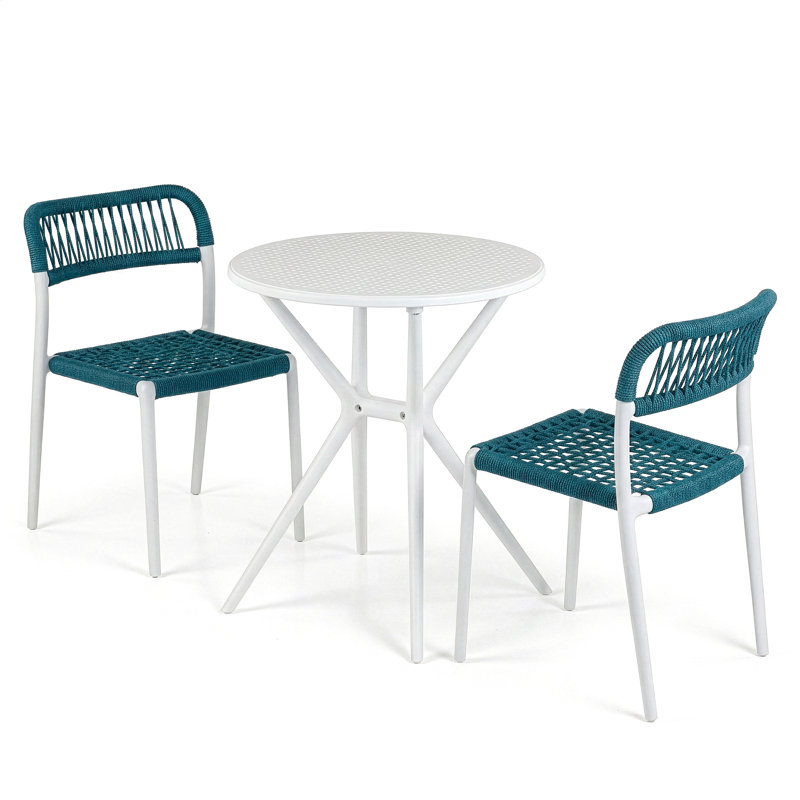 Ensemble de 2 chaises Belen Bates, Bleu