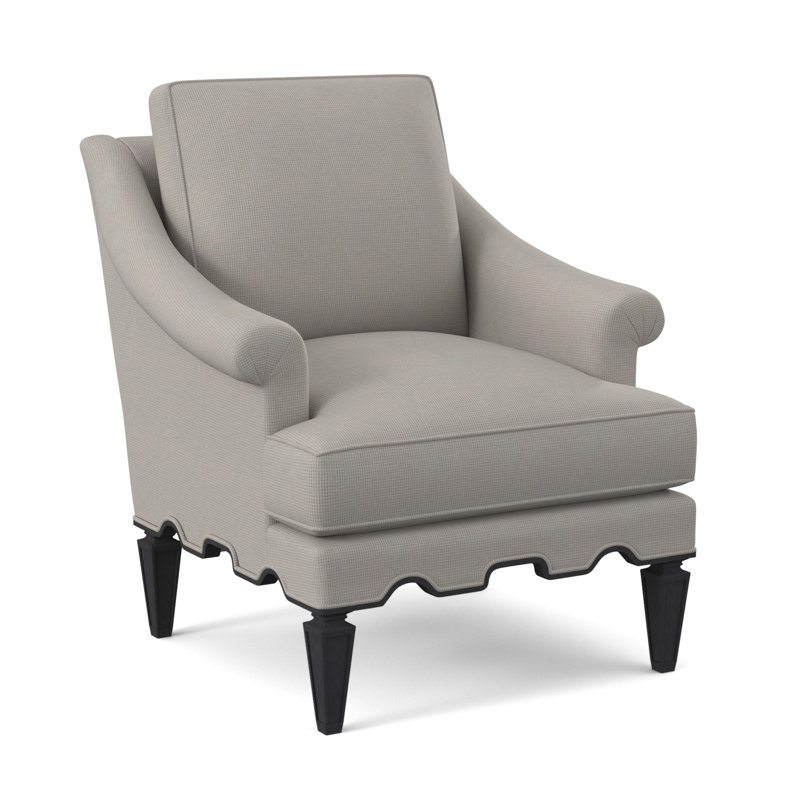 Palm Armchair, Espresso, Stepping Stones Ivory Viscose