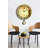 Elegant Decorative Wall Clock, Gold Finish, 15.4 x 19.7 inches | Durable MDF & Acrylic Construction, Thickness: 0.1 inches | Modern Design for Living Room, Office, or Kitchen - Stylish Timepiece & Home Decor-1120891130
