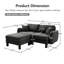 Canapé modulaire à 2 places pour causeuse en tissu Boucle-1021815973-1009154041
