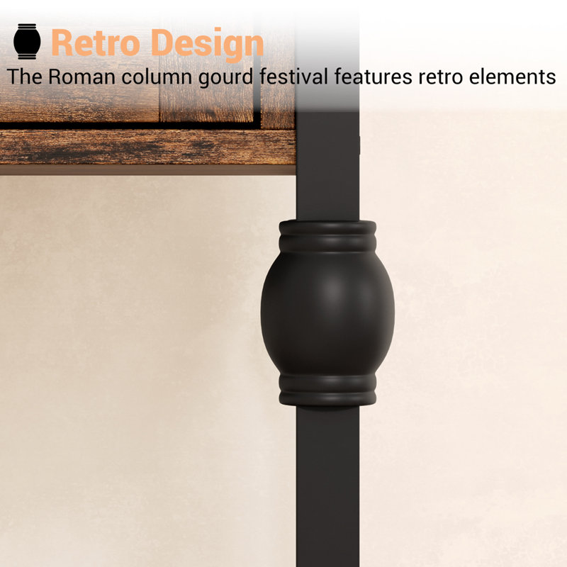46 cm W Bedside Table