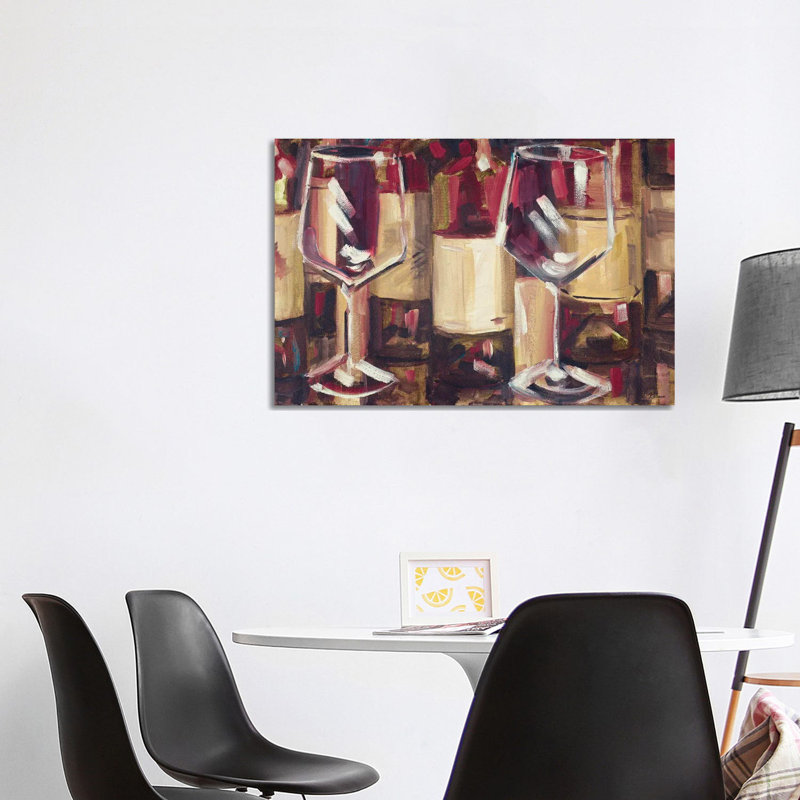 Red Wine with Dinner 1 Piece Wrapped Canvas Wall Art, 101.6 cm H x 66.04 cm W x 3.175 cm D