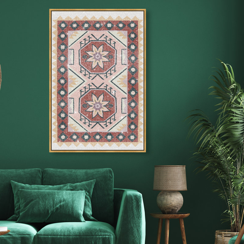 Daylight Damask Print by Oliver Gal, 31"H x 21"W, Gold Floater Frame