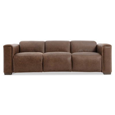 96" Genuine Leather Reclining Sofa