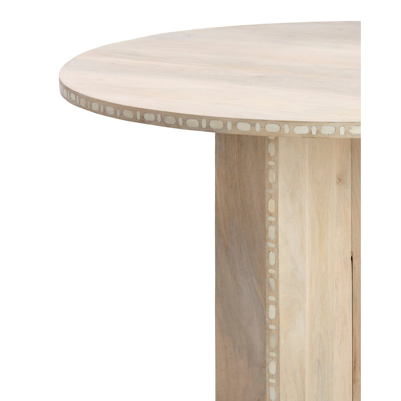 Sama Round Solid Wood Dining Table