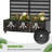 Outdoor Metal Planter Box Raised Garden Beds with Trellis-1777962550