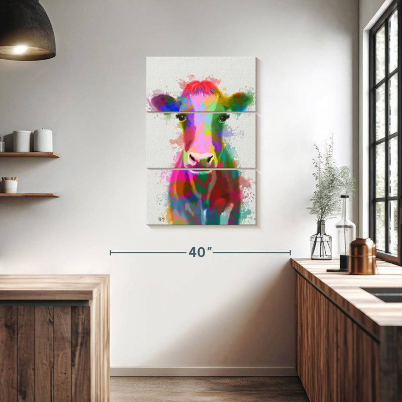 Vache Brampt Rainbow Splash, H 38 po x l 24 po