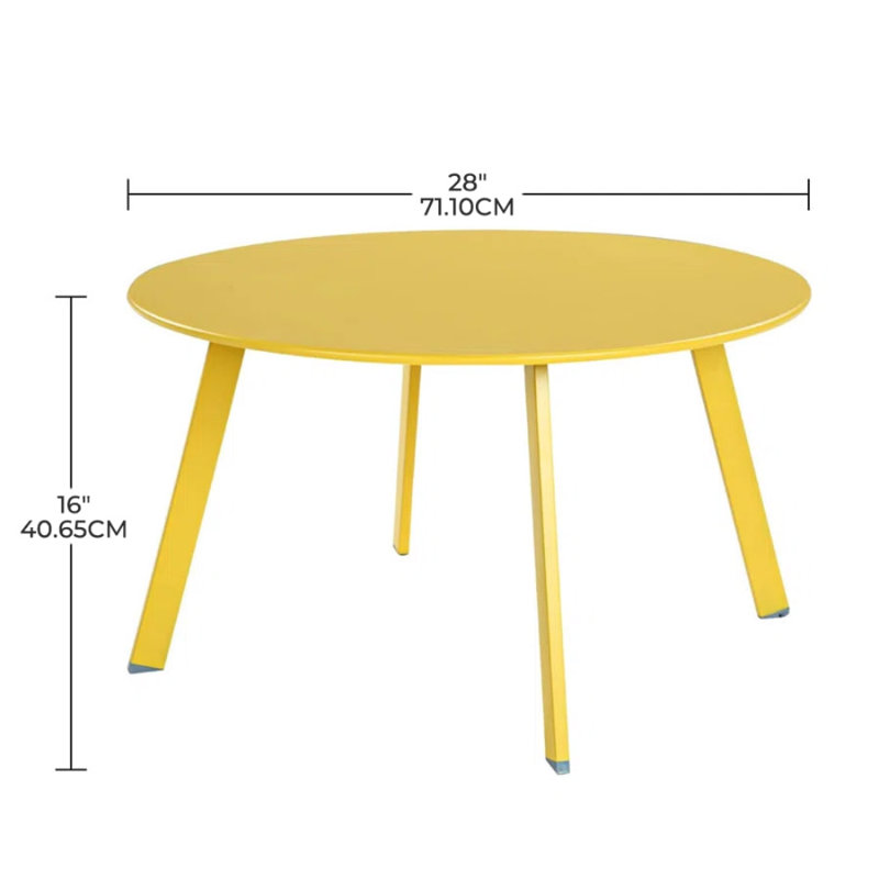 Four Leg Coffee Table, Yellow