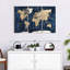 Carte du monde en bois texturé sur toile, ensemble de 3 pièces-690472890