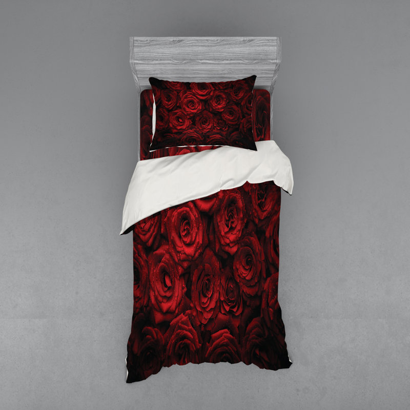 Farmhouse / Country Floral Duvet Cover, Twin Duvet Cover + 2 Additional Pieces