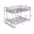 Full Over Full Metal Bunk Bed With LED Lights And Shelves And Clothes Hooks-557114233