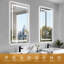 Miroir de salle de bain 24 po x 36 po à DEL sans cadre, miroir intelligent-1953322908