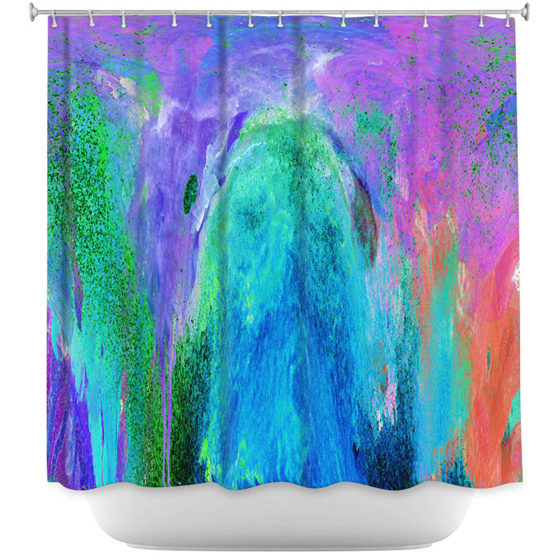 Rideau de douche simple subaquatique paillettes