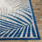 Cephas Floral Dark Blue/Aqua/Cream Indoor/Outdoor Area Rug-1830584194