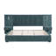Structure de lit rembourrée avec tissu en chenille avec motif plissé-1481587000