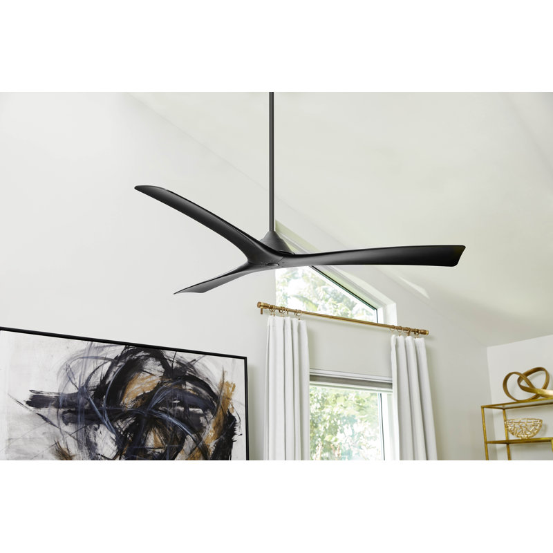 Keyandre Ceiling Fan, Black, 64'' W