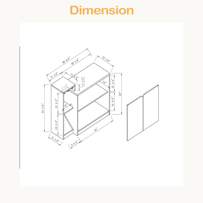 Armoire de bar, armoire de rangement pour bouteilles de vin, pouvant contenir 4 bouteilles de vin