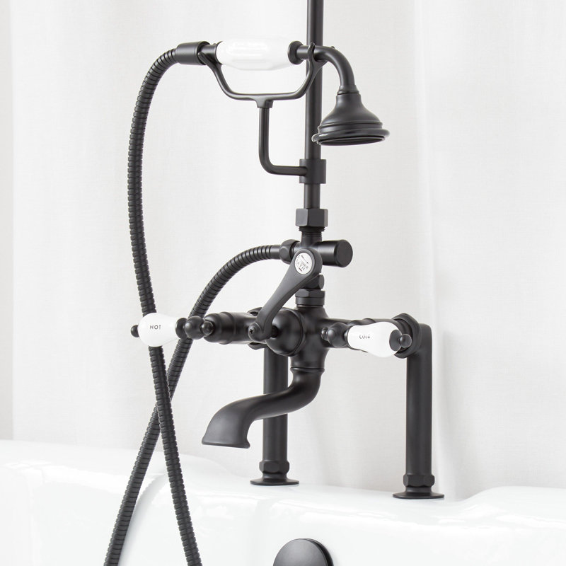 60" Tub & Shower Faucet, Matte Black
