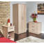 Fully Assembled Chesler 2 Drawer Bedside Table