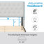 Base de lit en lin Boyd Sleep Mia avec tête de lit capitonnée, aucun sommier requis-1606694208-1606694209
