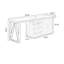 Bureau rectangulaire brun en bois massif avec 4 tiroirs-592004413