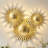 3 - Light Gold Flush Mounted Integrated LED Wall Sconce