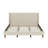 Modern Boucle Upholstered Platform Bed with Wingback Headboard and Round Wooden Legs-431431804