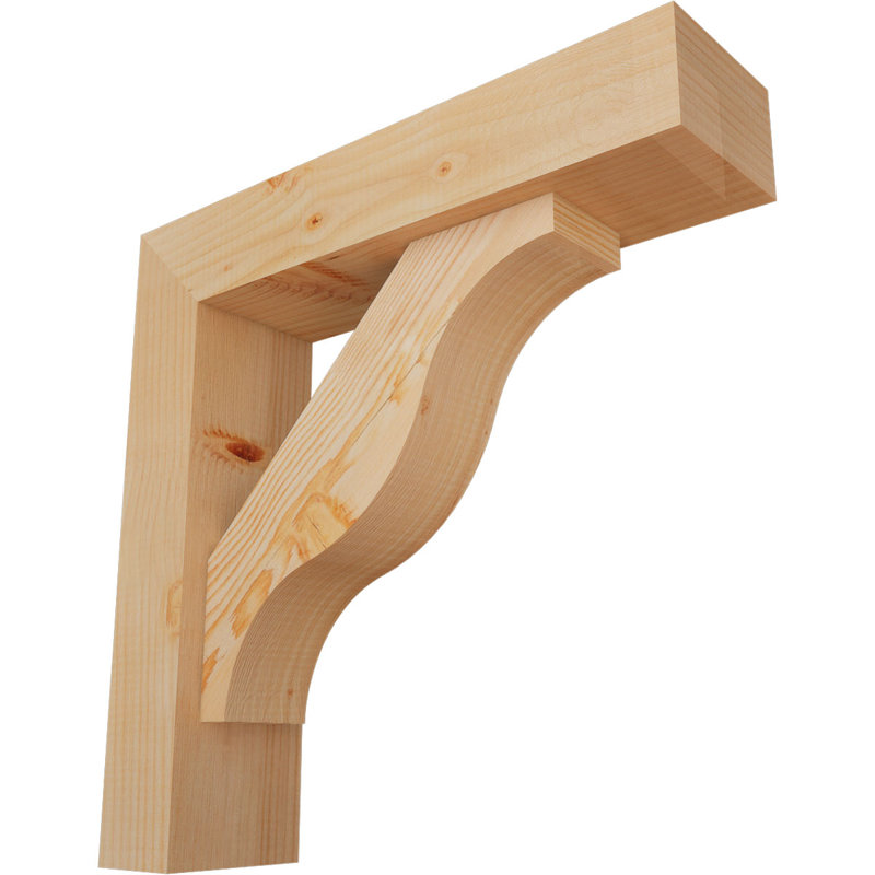 Support Funston Block avec support décalé, 22 X 22, Sapin Douglas de l 5 1/2 po (lisse)
