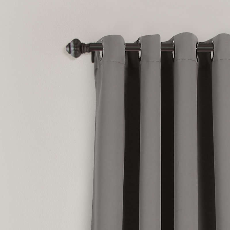 Blackout Curtain Pair, Dark Gray